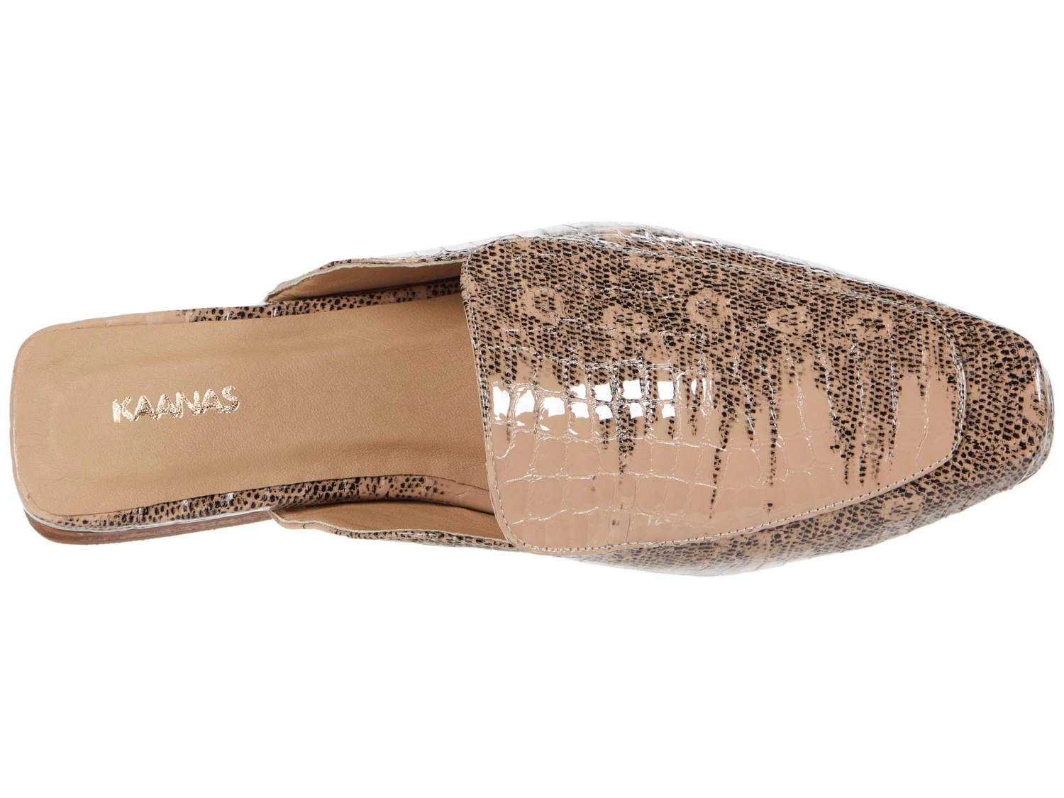 KAANAS Berlin Croc Embossed Square Toe Mule 4 KAANAS Berlin Croc Embossed Square Toe Mule - Image 2