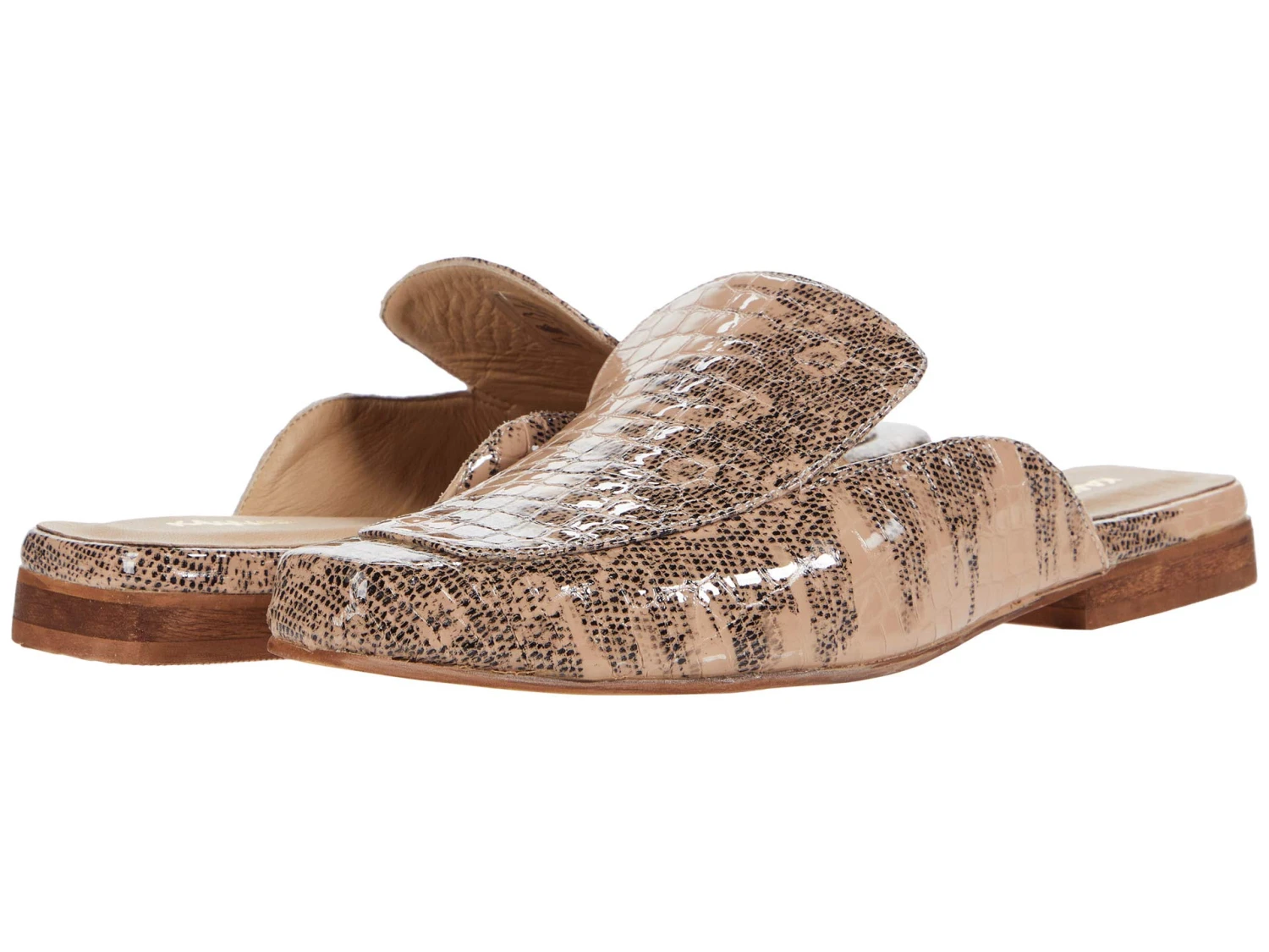 KAANAS Berlin Croc Embossed Square Toe Mule 3 KAANAS Berlin Croc Embossed Square Toe Mule